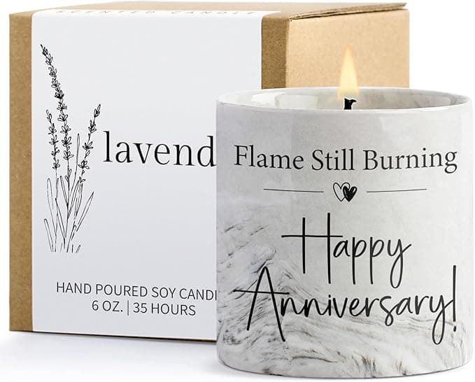 Anniversary Candle - Aniversario Gifts for Men, Women & Couples - Romantic Gifts for Him, Her - 6oz - Image 1